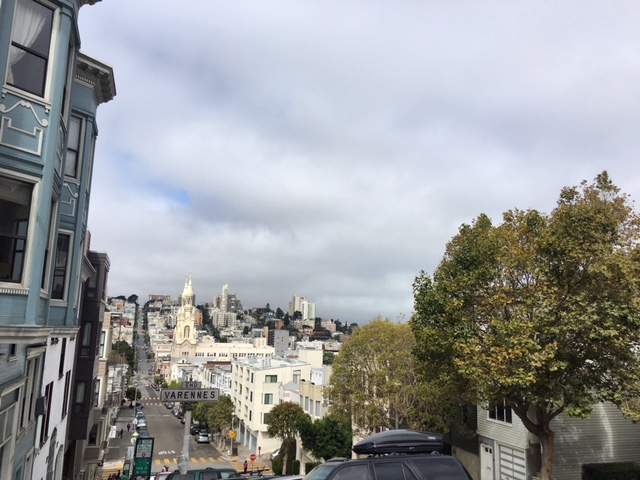 The city of San Francisco is built on rolling hills. 