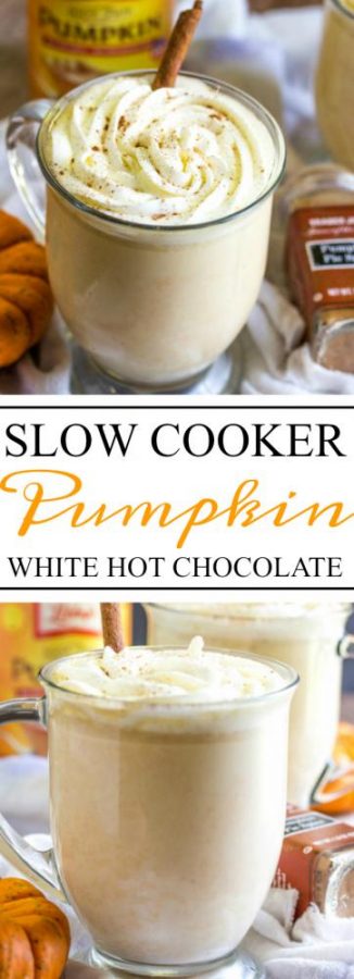 Slow Cooker Pumpkin White Hot Chocolate