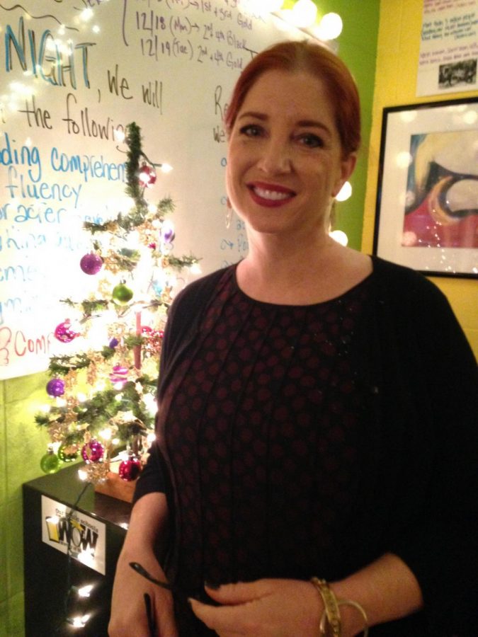 Mrs. Gibson shines brighter than her tree this holiday season.