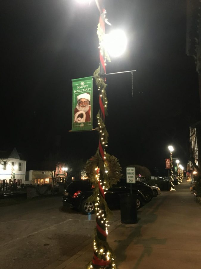 On every street light in Midway, there are these decorations.