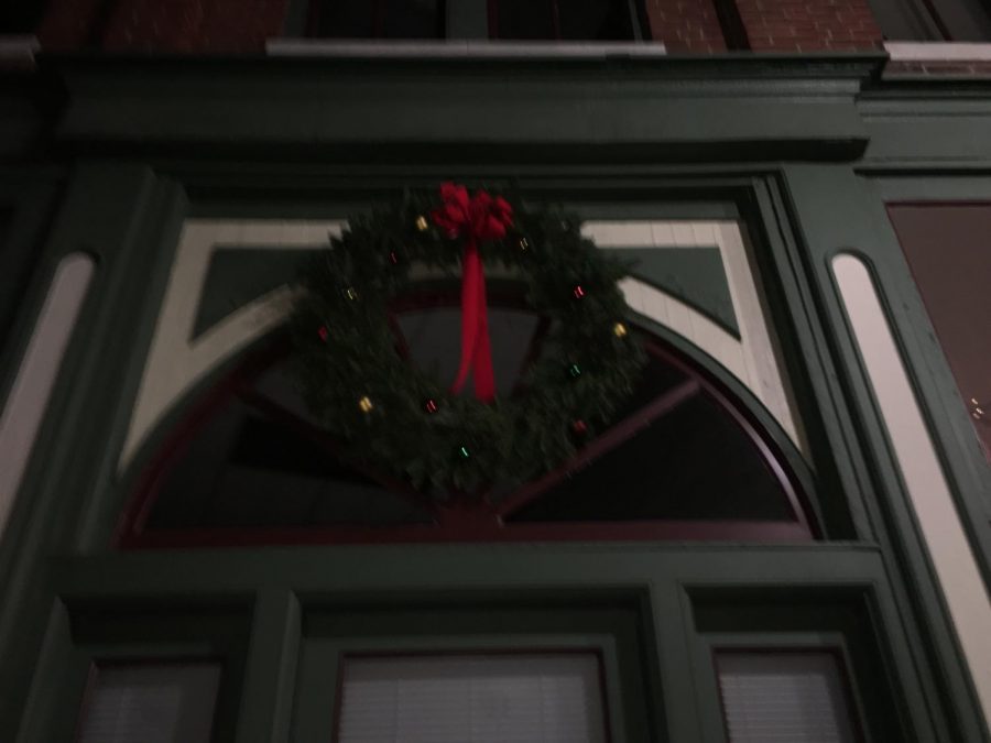 When you walk down Midway, you can see wreaths hung on all buildings.