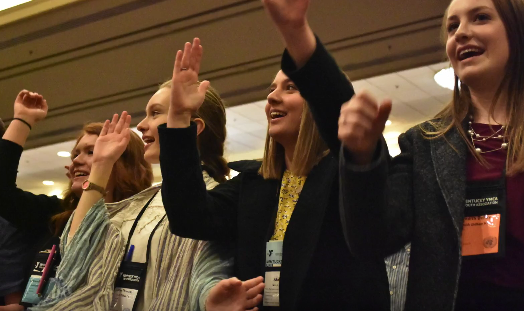 Students celebrate the start of KUNA!  (Picture via KUNA Media Corps)