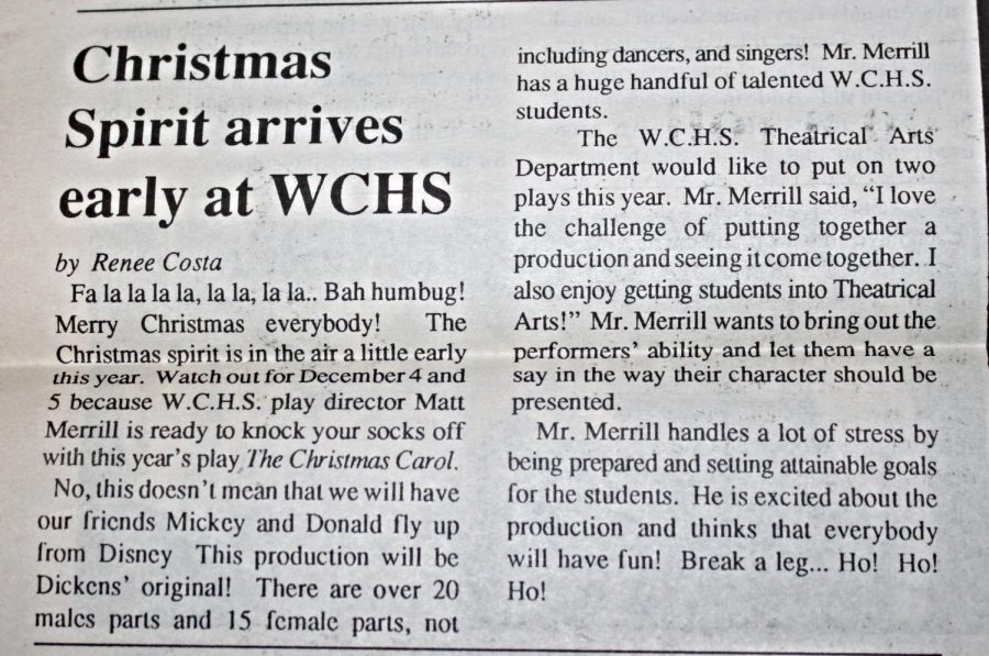 Matt+Merrill%2C+the+director+of+The+Christmas+Carol%2C+is+ready+for+they+show+to+go+on.+