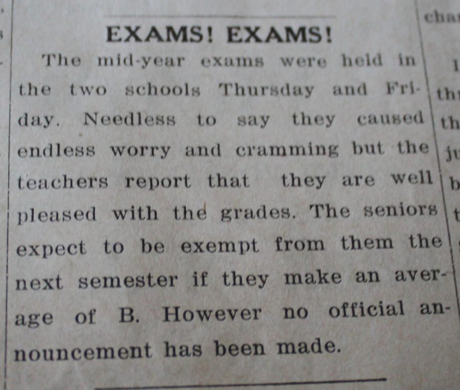 Students had exams  that were much different from ours.