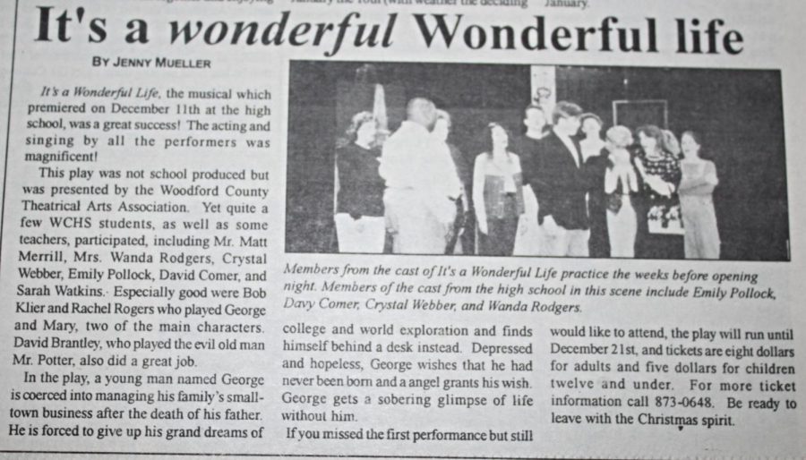 The Juniors put on a musical called Its A Wonderful Life. 