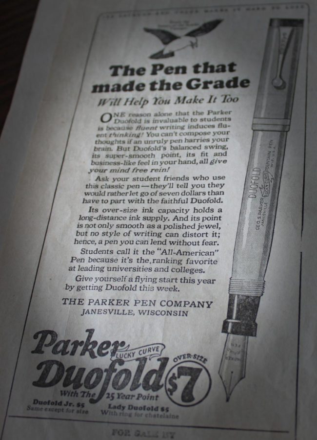 This article showcased the pens used for writing back in the day.
