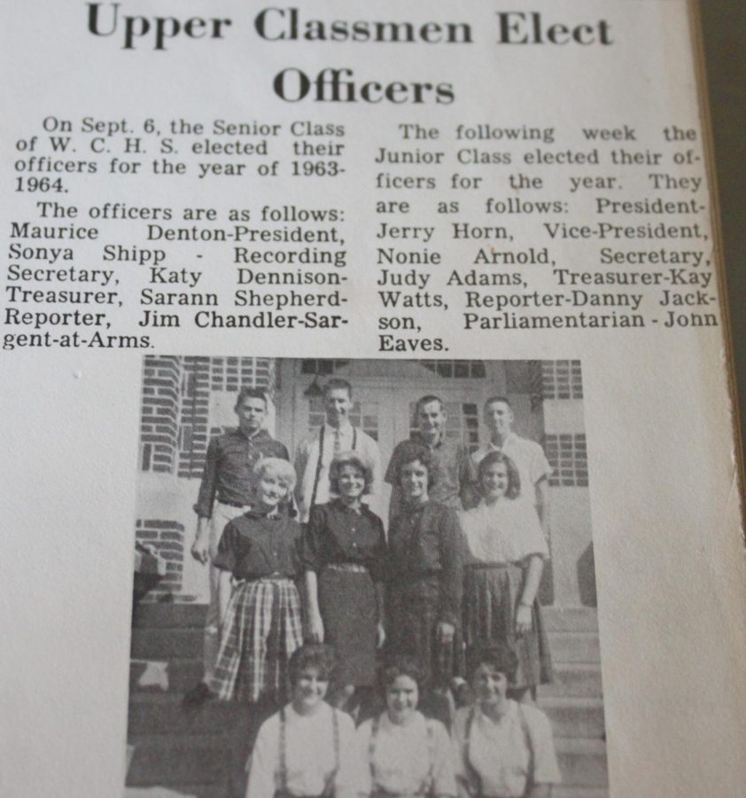 The Upper Classmen Officers was elected for 1963-1964 school year. 