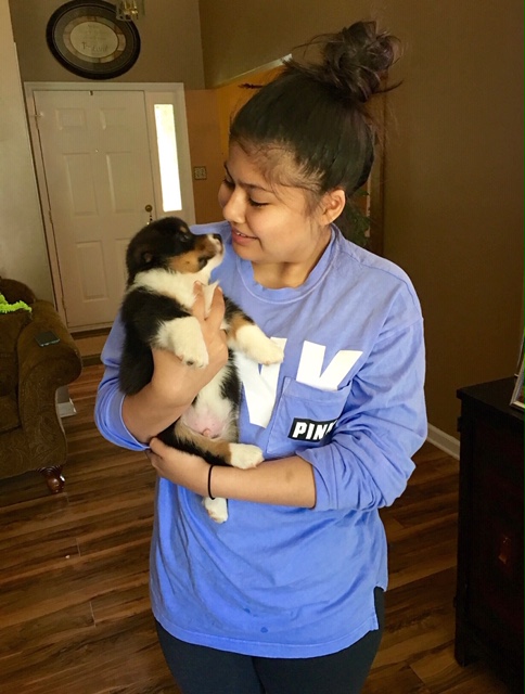 My mom surprising me with a puppy on my birthday. She ended up loving Alfalfa more than me. 