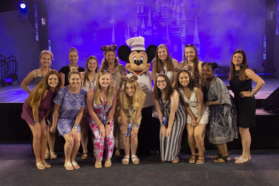 The Woodford Women pose for a picture with Chef Damaris Phillips and Chef Mickey.