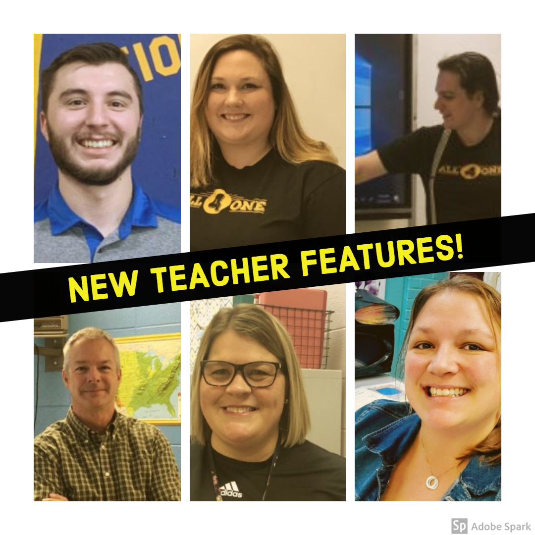 Mr. Bedard (top left), Ms. Maynard (top middle), Velonis (top right), Mr. Coburn (bottom left), Ms. Wheatley (bottom middle), Ms. Winchester (bottom right).