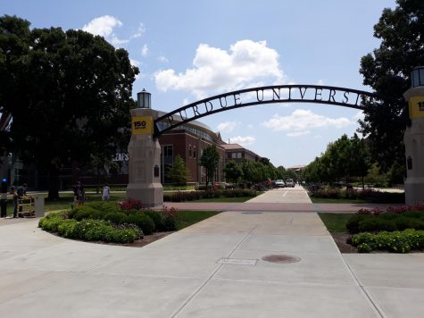 The entrance to Purdue University. 