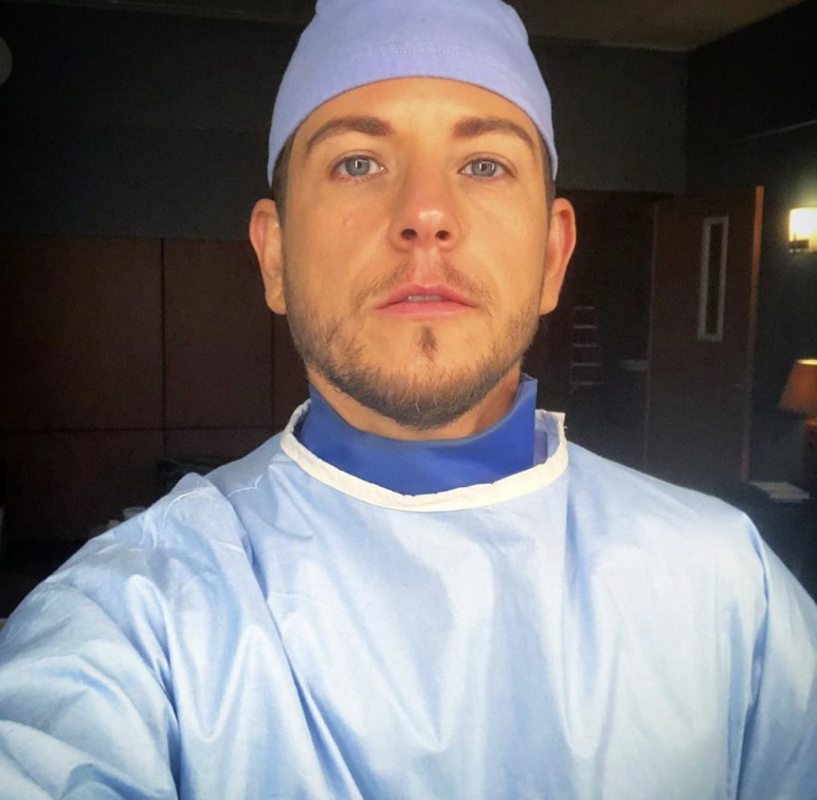 Scrubbing in to film for Greys Anatomy