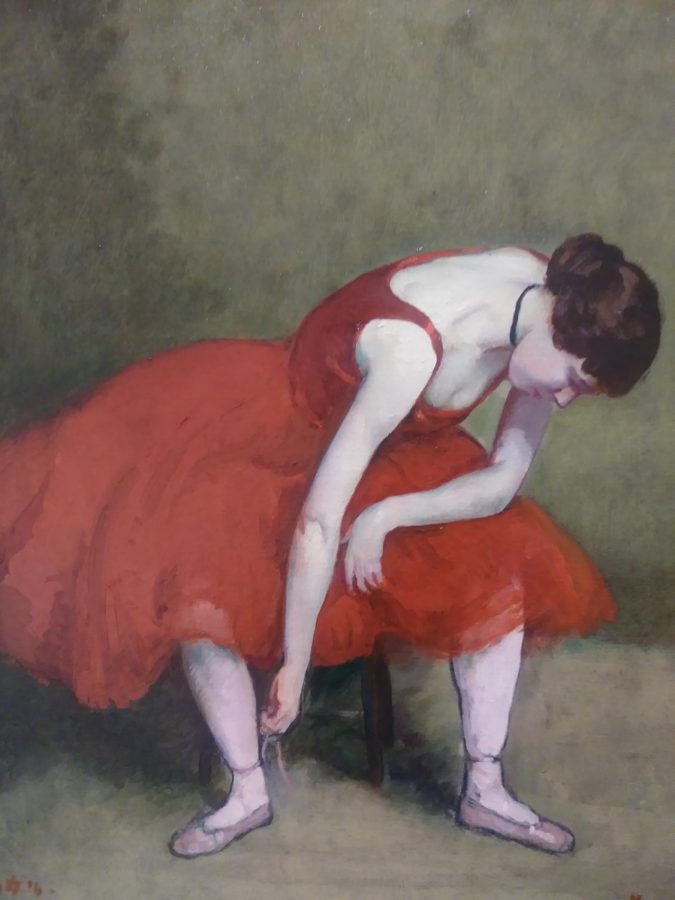 Ballet Girl in Red created by Kouis Kronberg as part of the TLC, Part II: Conservation and the Collection Exhibition. 