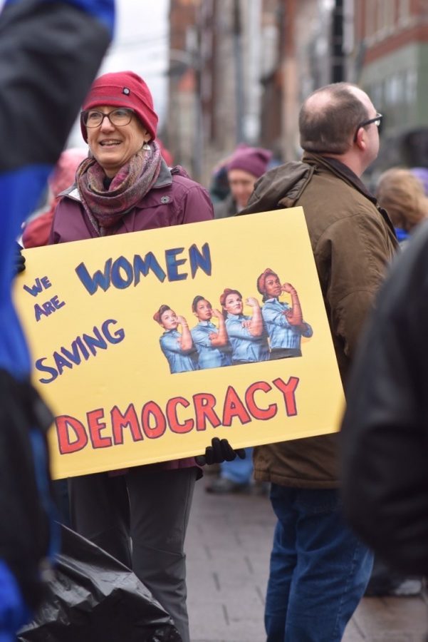 An extremely creative sign at the Womens March in Lexington, Kentucky.