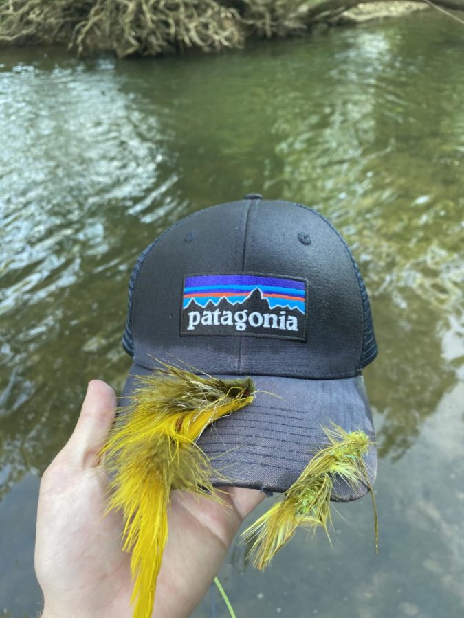 This picture should be an awesome shot of my hat acting as a net for the smallmouth I caught, but the fish got out of the makeshift net, so heres my wet hat instead. 