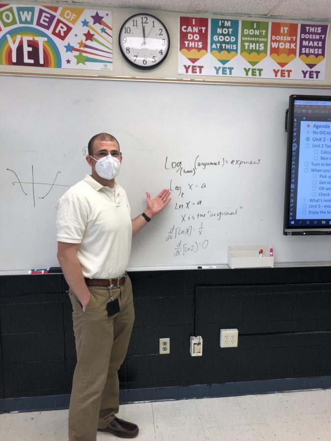 Mr. Sealand in action teaching logarithms.  