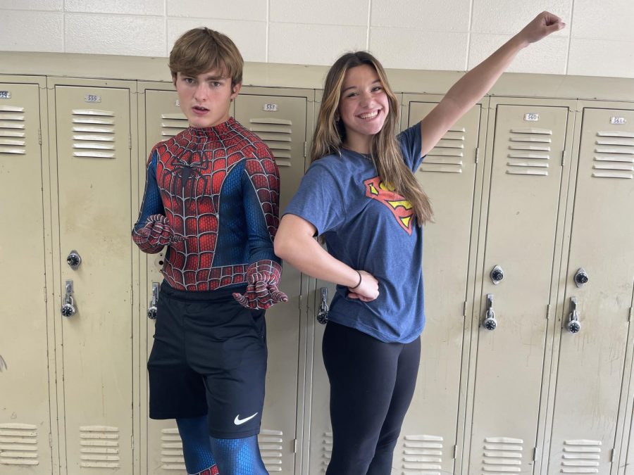 Spiderman and Superwoman!
From left to right: Zach Harper (11) and Reagan Hash (12).