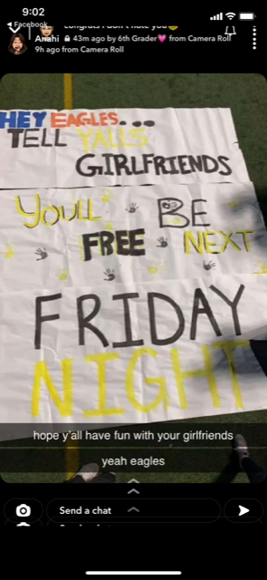 This was the poster the  Wofo football players showed the other team at the beginning of the game.