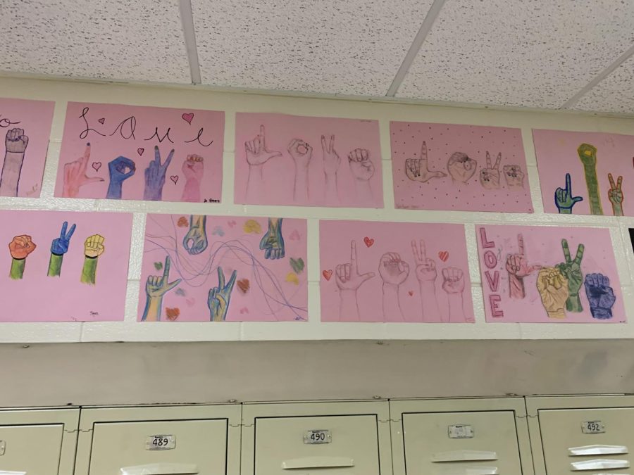  Drawing 1 G4: Drawing the word LOVE in sign language, all grade levels. 