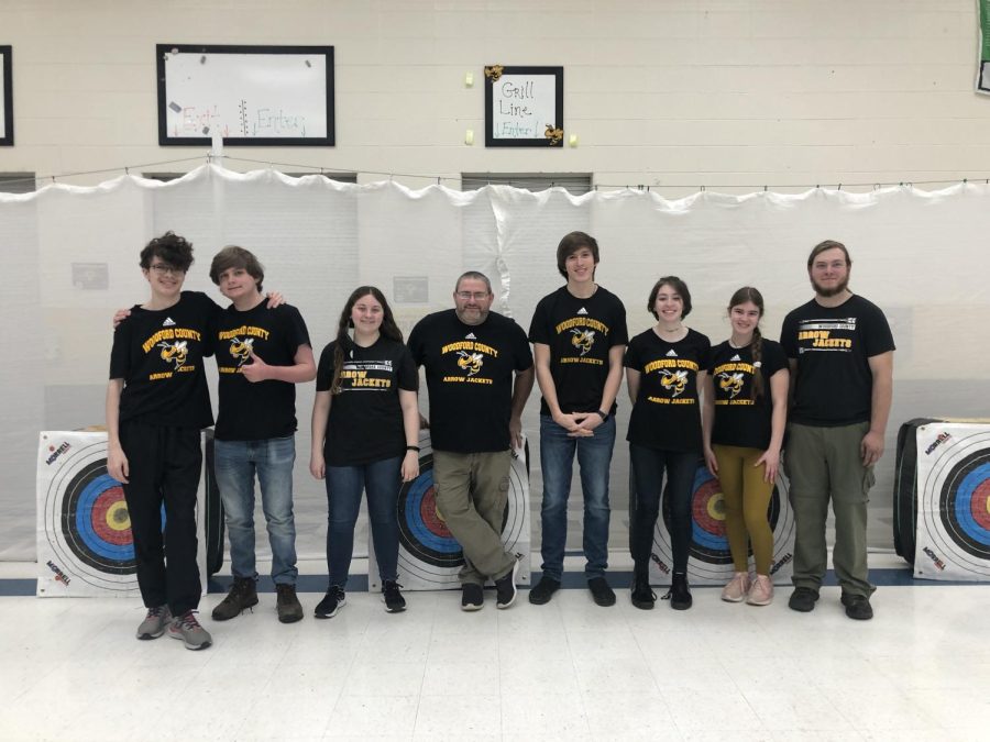 The seniors of the Woodford County High School Archery Team.