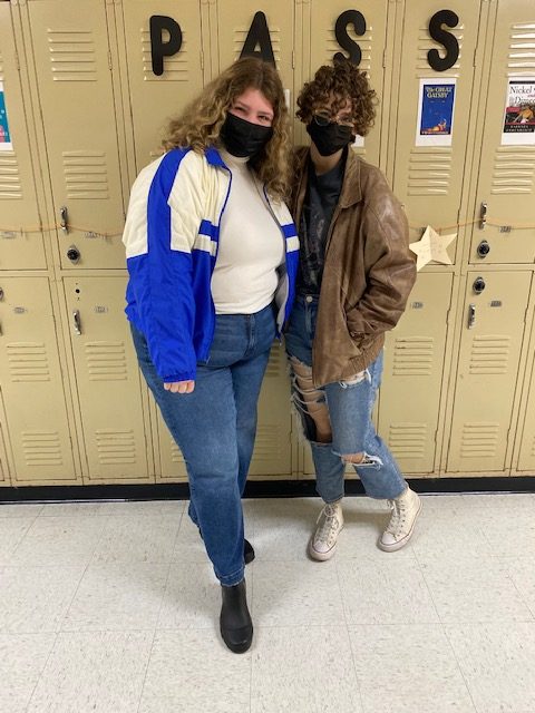 Willa Michel (12) and Max Savage (12) go back in time with their outfits for Throwback Day. 