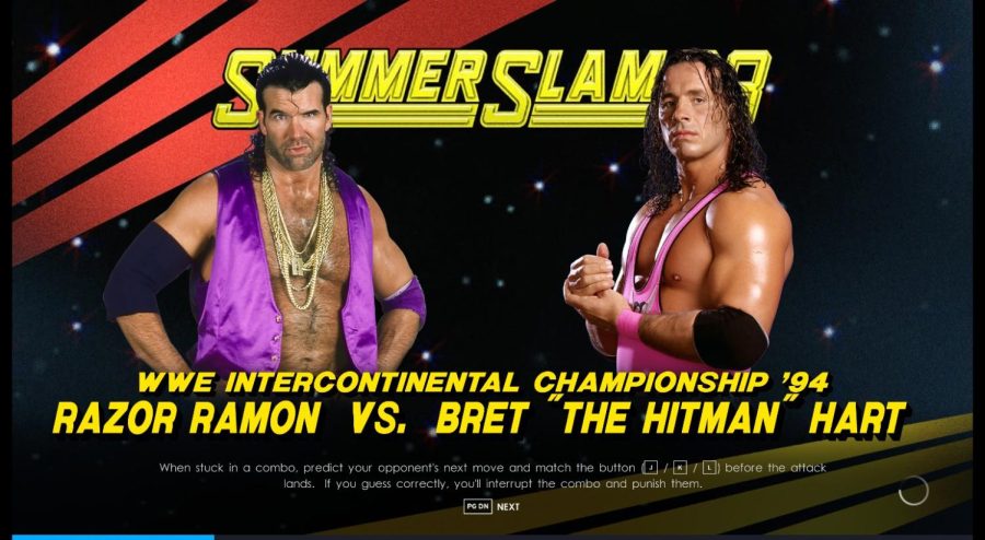 And now, the loading screen. But, it does serve a good purpose in showing that were fighting for the Intercontinental Title! I featured this match at the start of the article if you want to watch! 