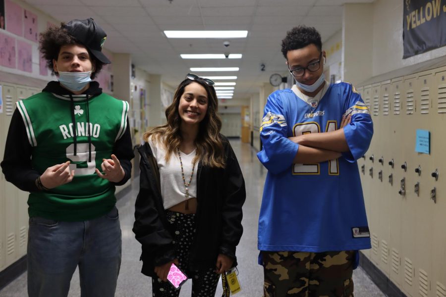 Throwback Day is always a hit! These students are dressed up with 90s flair, topped off with those classic oversized football jerseys!