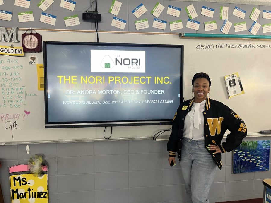 On+Feburary+9th%2C+Anora+Morton+came+to+talk+to+the+students+of+Woodford+County+High+school+about+her+innovative+solution+to+monsooning+American+food+deserts+called%2C+The+Nori+Project.%C2%A0