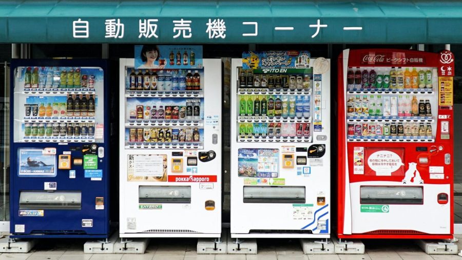 The skies the limit for foods in these vending machines. Some have meals, but other have freshly squeezed juices and refreshments. 