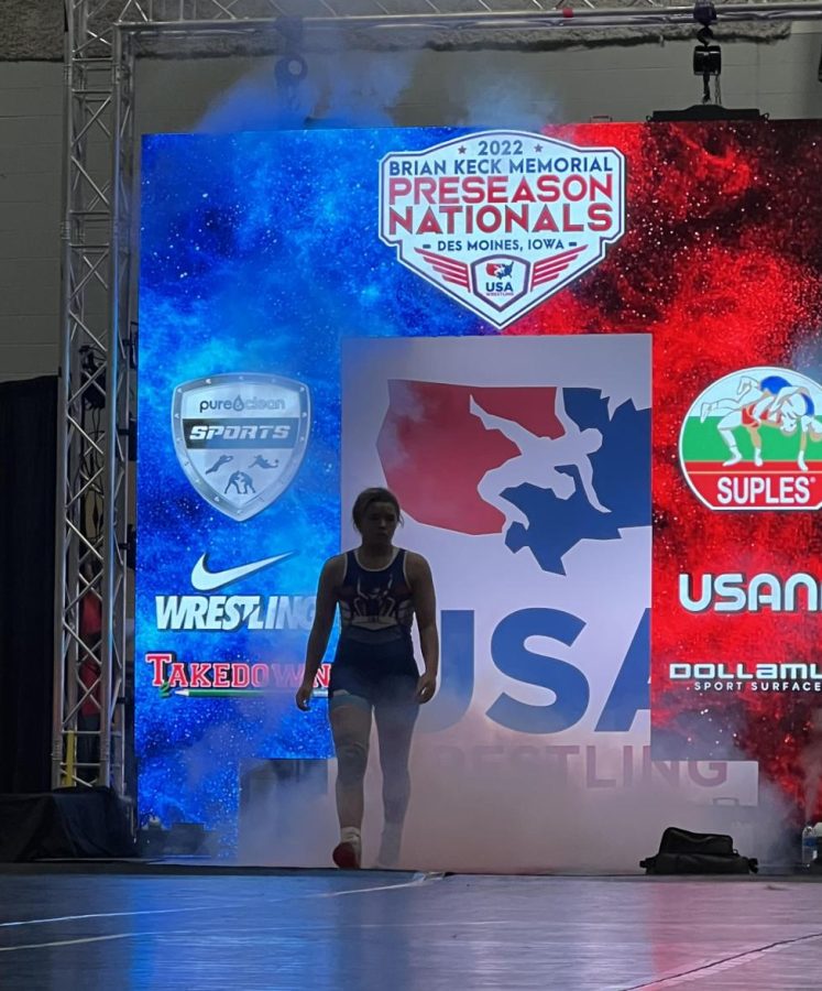 Lauren Walton(11) walking out in the championship match of the preseason national championships