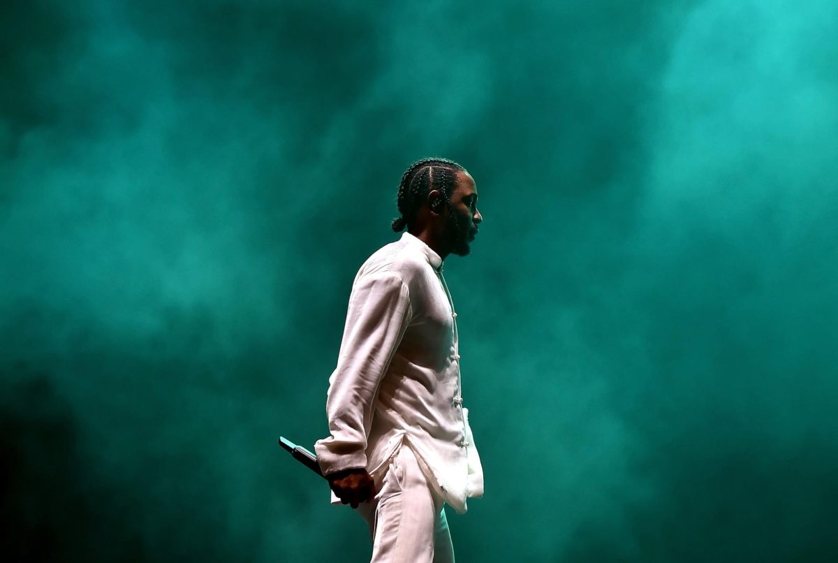 Kendrick Lamar preforming at Coachella 