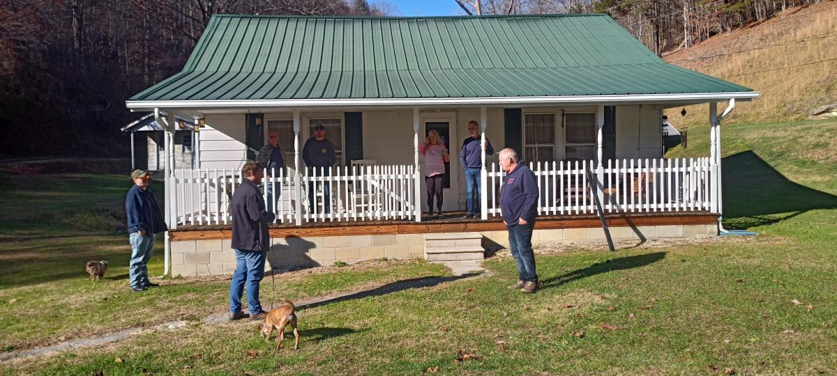 Where the magic happens, this is my great grandmothers house where we celebrate Thanksgiving every year. On the far left is my Dad, then my brother to his immediate right. Behind my brother is my Grandpa and from there it's my uncle, great uncles, and great aunt. 