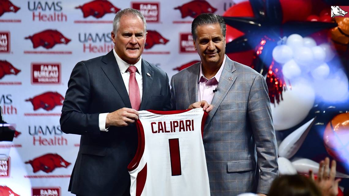 Former KY Coach Calipari at his new Job (Arkansas)